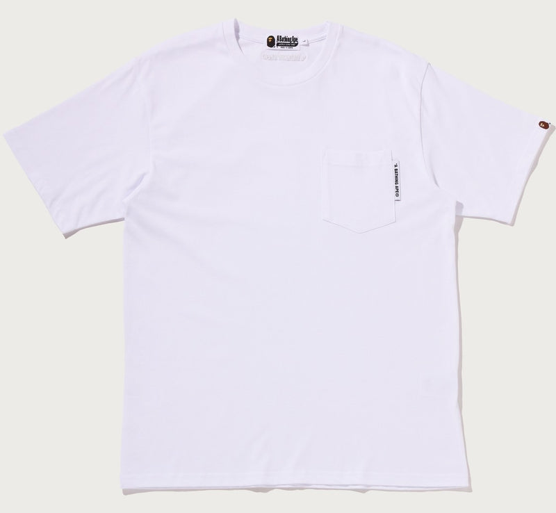 A BATHING APE LINE CAMO FLAG LABEL POCKET TEE