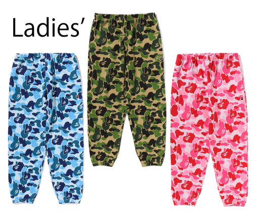 A BATHING APE Ladies' ABC CAMO SWEAT PANTS