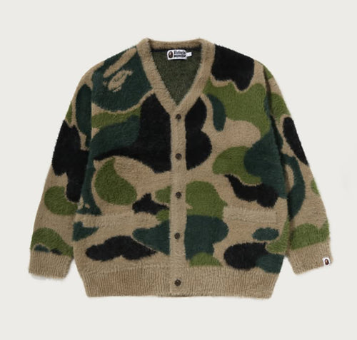 A BATHING APE ABC CAMO CARDIGAN
