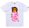 A BATHING APE Ladies' ABC LISA CAMO LISA ON APE HEAD TEE