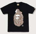 A BATHING APE Ladies' TIGER CAMO MILO ON BIG APE TEE