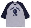 A BATHING APE COLLEGE RAGLAN L/S TEE - happyjagabee store