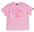 A BATHING APE Ladies' BABY MILO BLEACH DYE MINI TEE - happyjagabee store