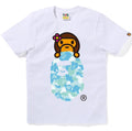 A BATHING APE Ladies' ABC LISA CAMO LISA ON APE HEAD TEE