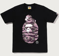 A BATHING APE Ladies' TIGER CAMO MILO ON BIG APE TEE