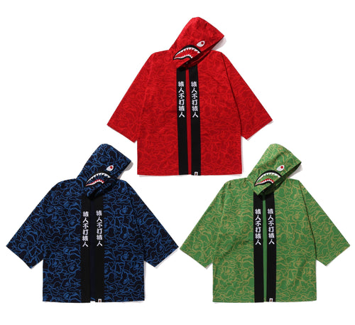 A BATHING APE BAPE 30TH ANNIV. SHARK KIMONO JACKET