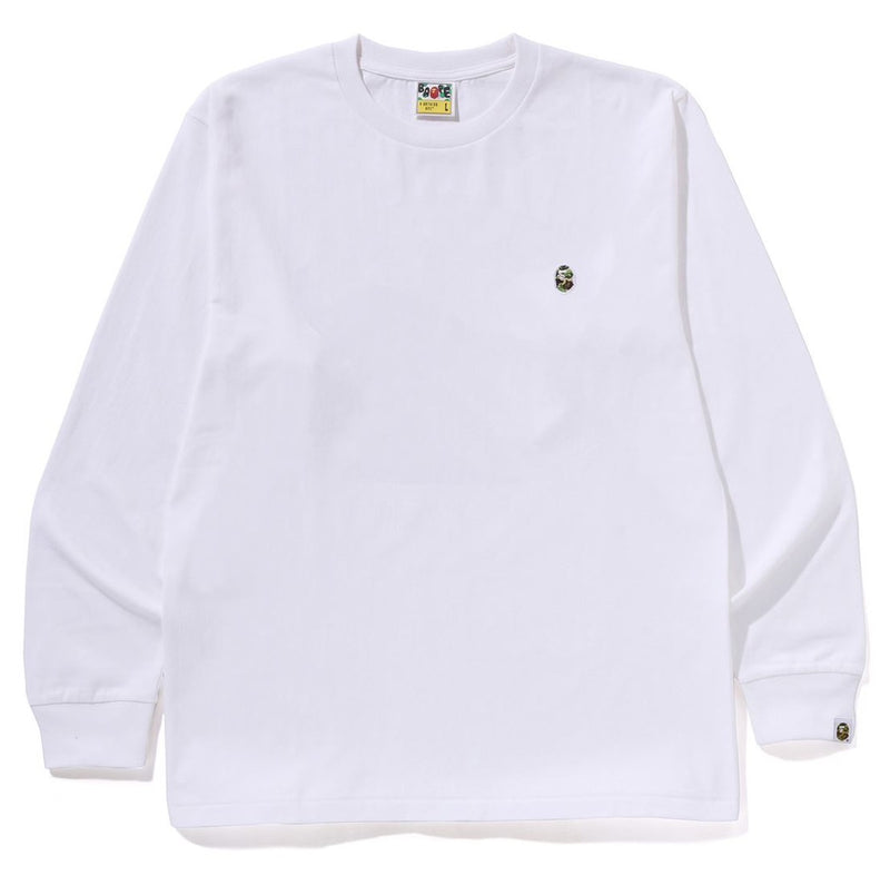 A BATHING APE ABC CAMO ONE POINT APE HEAD L/S TEE