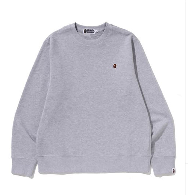 A BATHING APE ONE POINT REGULAR FIT CREWNECK SWEAT SHIRT - happyjagabee store