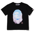 A BATHING APE Ladies' SAKURA PHOTO APE HEAD MINI TEE