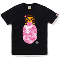 A BATHING APE Ladies' ABC LISA CAMO LISA ON APE HEAD TEE