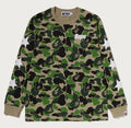 A BATHING APE ABC CAMO L/S TEE