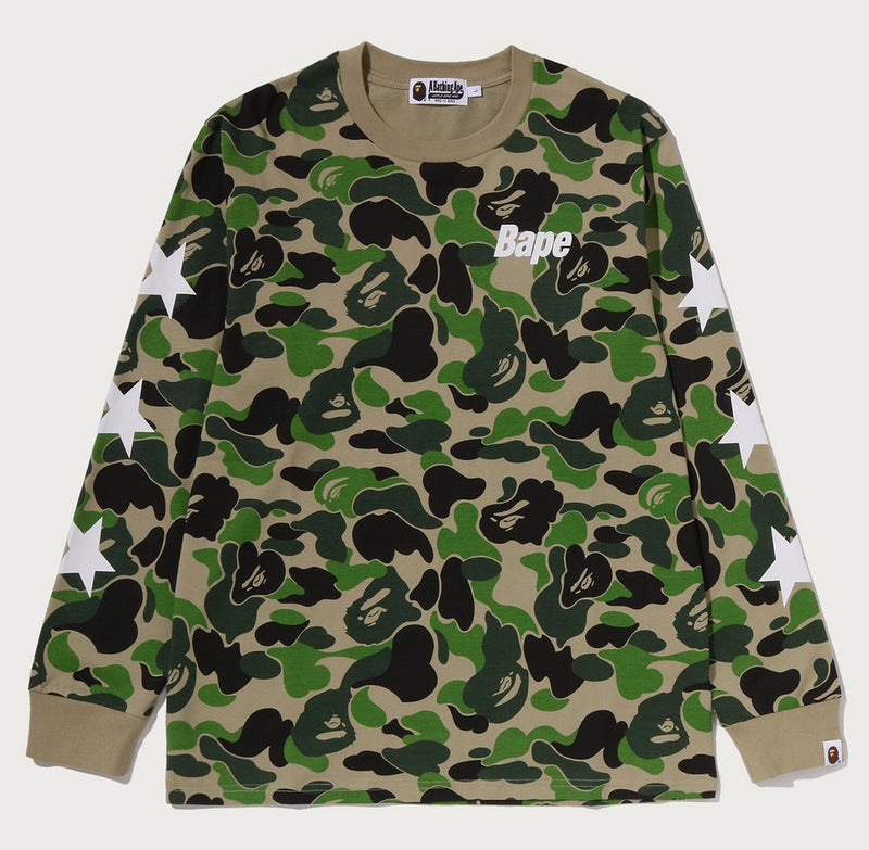 A BATHING APE ABC CAMO L/S TEE