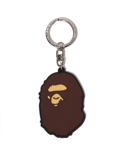 A BATHING APE APE HEAD RUBBER KEYCHAIN