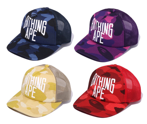 A BATHING APE COLOR CAMO NYC LOGO MESH CAP