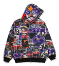 A BATHING APE CRAZY PATCH SHARK FULL ZIP HOODIE
