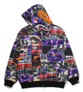 A BATHING APE CRAZY PATCH SHARK FULL ZIP HOODIE