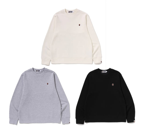 A BATHING APE ONE POINT REGULAR FIT CREWNECK SWEAT SHIRT