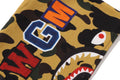 A BATHING APE BAPE KIDS LEATHER JACKET PRINT SHARK PULLOVER HOODIE