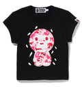 A BATHING APE Ladies' ABC SAKURA CAMO BABY MILO CROPPED TEE