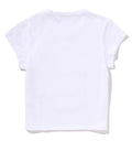 A BATHING APE Ladies' FAKE PRINT CROPPED TEE