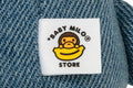 A BATHING APE BABY MILO STORE BABY MILO PLUSH DENIM DOLL KEYCHAIN