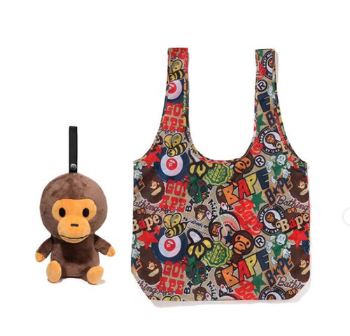 A BATHING APE BAPE KIDS BABY MILO PLUSH DOLL ECO BAG