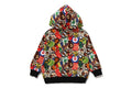 A BATHING APE BAPE KIDS BAPE MILO ASSORTED RELAXED FIT ZIP HOODIE