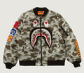 A BATHING APE COLOR CAMO SHARK MA-1 JACKET