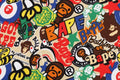 A BATHING APE BAPE KIDS BAPE MILO ASSORTED RELAXED FIT ZIP HOODIE
