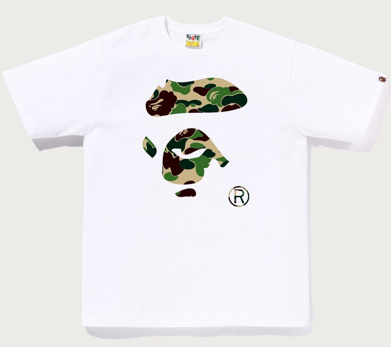 A BATHING APE ABC CAMO APE FACE TEE