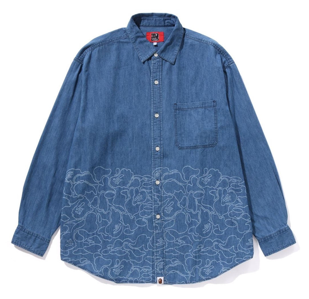 A BATHING APE BAPE 30TH ANNIV. DENIM SHIRT ( RELAXED FIT