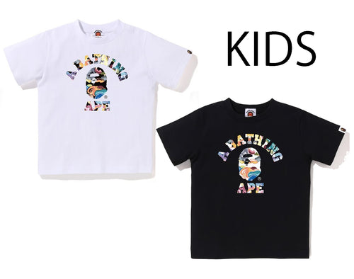 A BATHING APE BAPE KIDS ART CAMO COLLEGE TEE