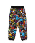 A BATHING APE BAPE KIDS MILO ALL SAFARI SWEAT PANTS