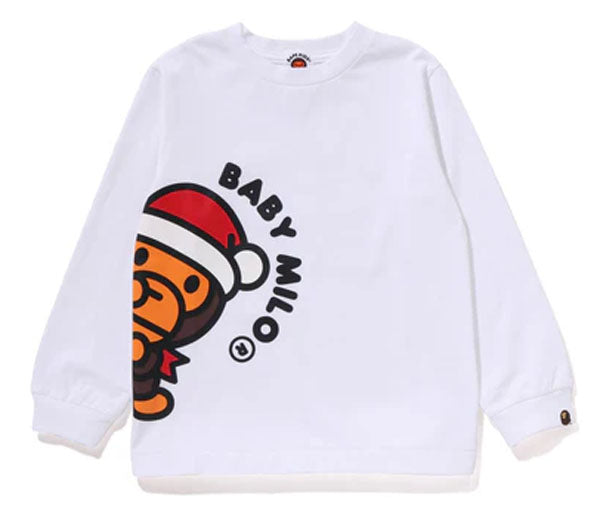 A BATHING APE BAPE KIDS BABY MILO WINTER L/S TEE
