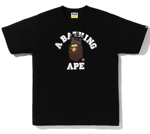 A BATHING APE BAPE x SWAROVSKI CROWN APE HEAD TEE