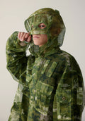 A BATHING APE MULTI PIXEL CAMO MASK HOODED SHIRT JACKET