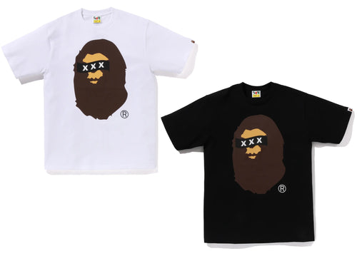 A BATHING APE BAPE x GOD SELECTION XXX APE HEAD TEE