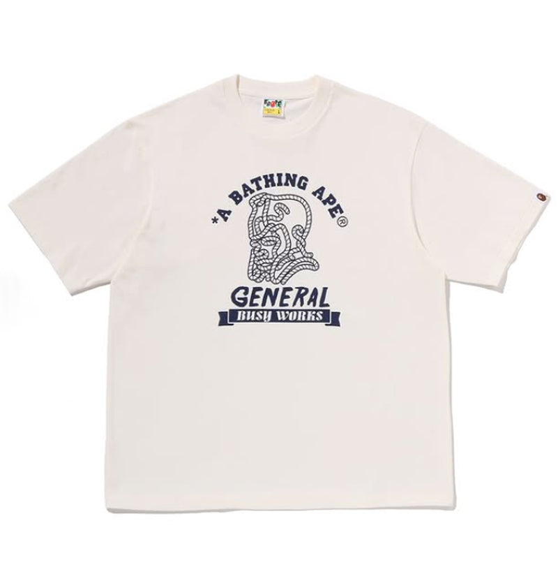 A BATHING APE APE GENERAL COLLEGE RELAXED FIT TEE