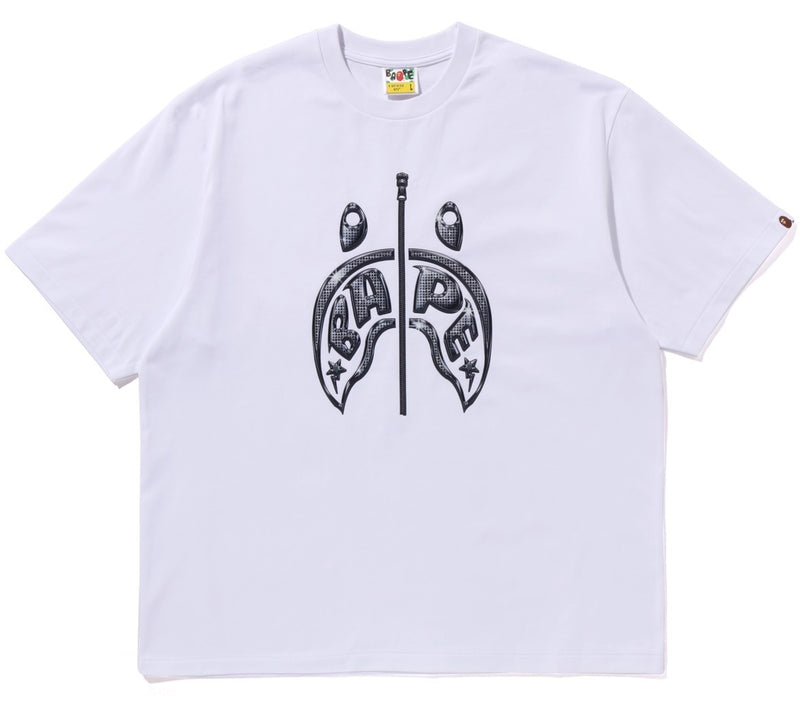 A BATHING APE MAD SHARK PHOTO PRINT RELAXED FIT TEE