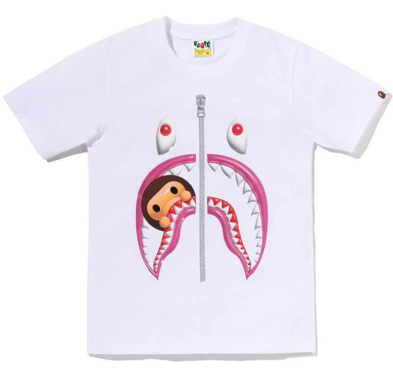 A BATHING APE Ladies' 3D MILO SHARK TEE
