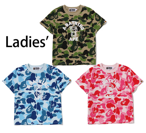 A BATHING APE Ladies' ABC CAMO COLLEGE BABY LISA TEE
