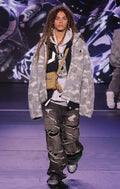 A BATHING APE TONAL SOLID CAMO METAL APE HEAD ONE POINT FLEECE JACKET