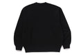 A BATHING APE RHINE STONE LOGO RELAXED FIT CREWNECK SWEAT SHIRT