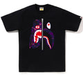 A BATHING APE COLOR CAMO TIGER SHARK TEE
