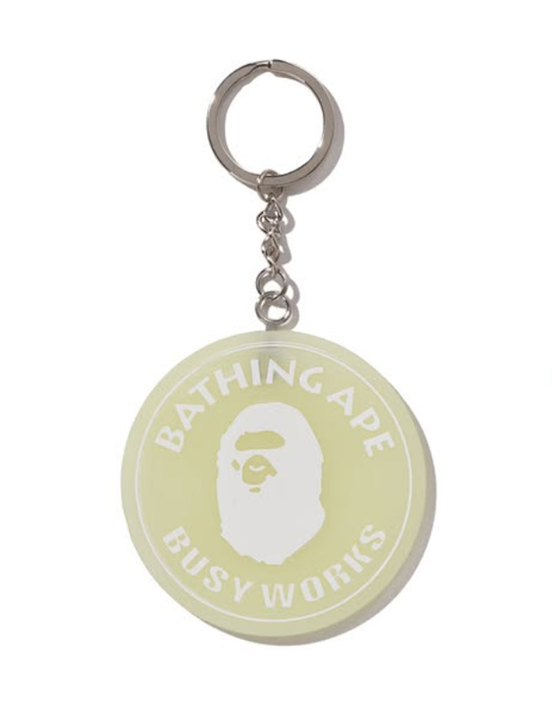 A BATHING APE GLOW IN THE DARK KEYCHAIN