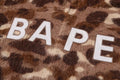 A BATHING APE Ladies' COLOR CAMO BAPE LOGO FUR CROPPED ZIP HOODIE