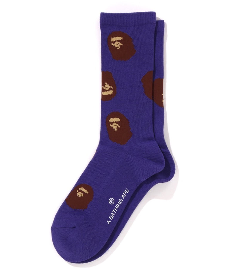 A BATHING APE APE HEAD PATTERN SOCKS