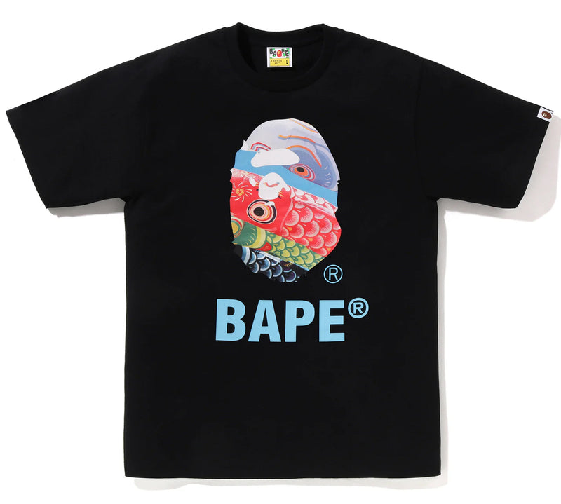 A BATHING APE CARP STREAMER PHOTO APE HEAD TEE