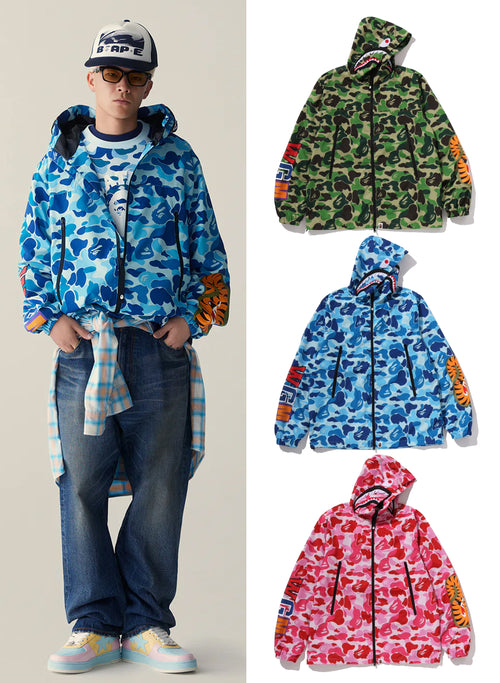 A BATHING APE ABC CAMO SHARK HOODIE JACKET