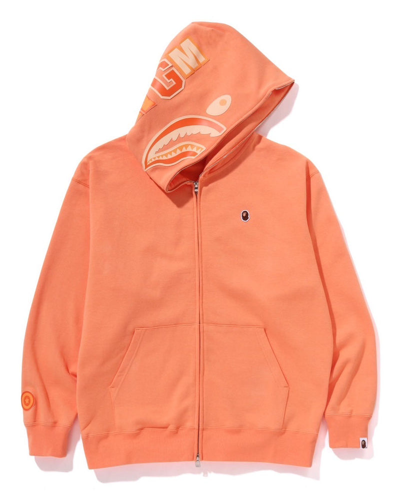 A BATHING APE ONE POINT APE HEAD SHARK RELAXED FIT FULL ZIP HOODIE